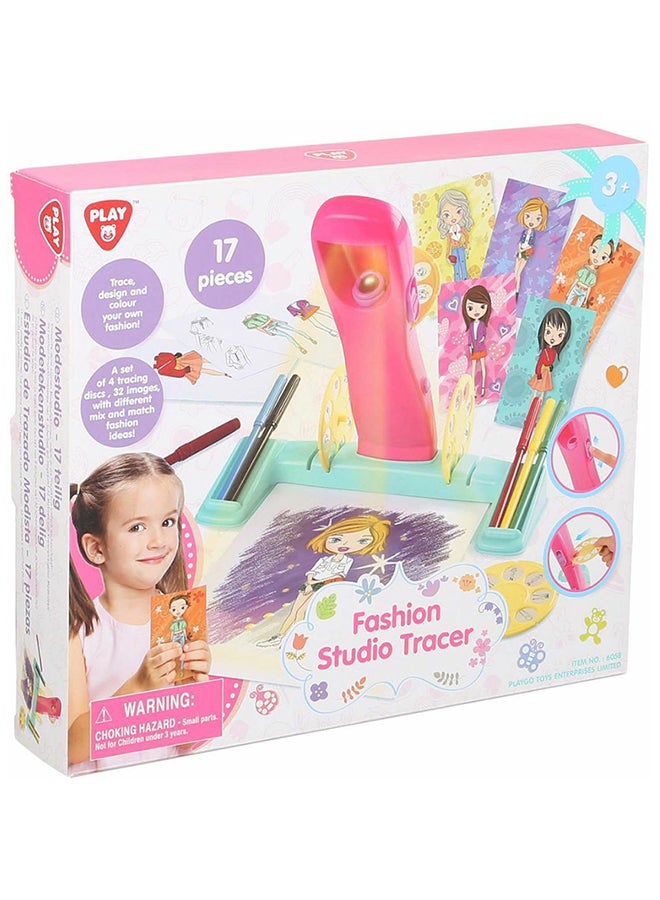 PLAYGO 17-Piece Fashion Studio Tracer Art Craft Kit Playset